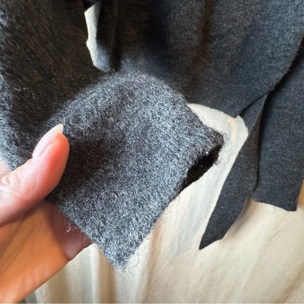 ARITZIA‎ WILFRED Lorin Tie Alpaca Blend Charcoal Turtleneck Sweater Sz Small